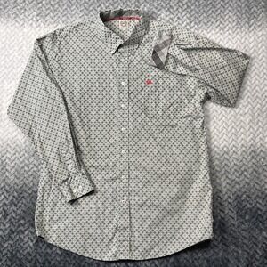 Cinch Shirt Mens XL Gray Geometric Western Button Down Long Sleeve Casual